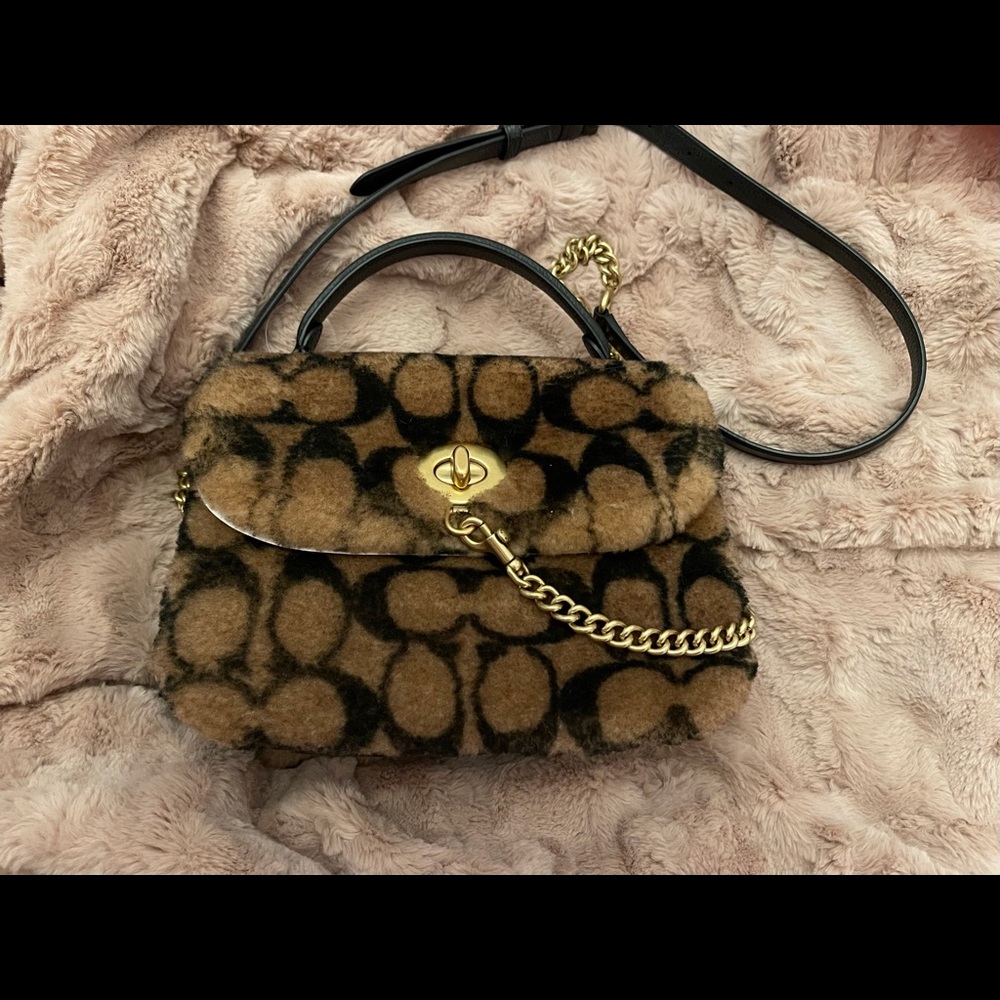 Coach X JLo fur bag new